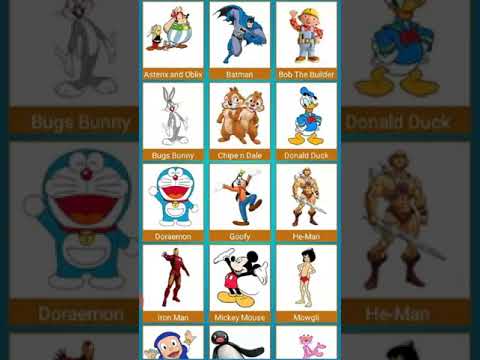 Cartoon names with pictures in english - YouTube