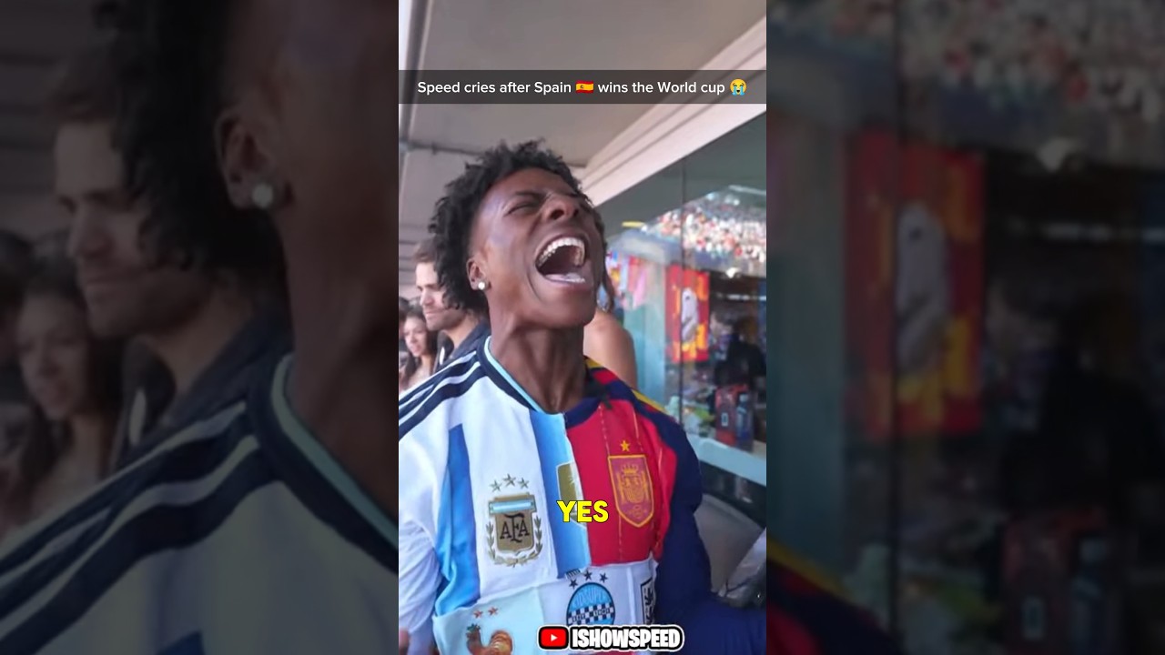 IshowSpeed cries after Spain won the wc 🇪🇸
