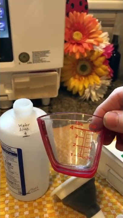 Filling the cleaning tank for the Kangen K8