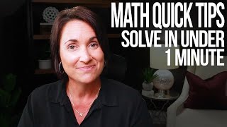 Math Quick Tips | Solve in under 1 min | Slope | Functions | Proportions | Kathleen Jasper
