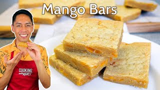 Red Ribbon Mango Bars: Sweet and Chewy Bars with Real Philippine Mango Bits | Cooking with Kurt