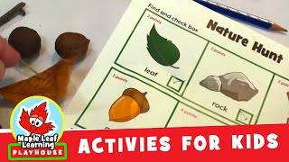 Nature Hunt Activity for Kids | Maple Leaf Learning Playhouse