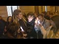 Model fransisco lachowski mobbed by fans at balmain fashion show  paris fashion week