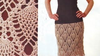 Вязание Крючком - Юбка с Ананасами 2018 / Crochet Hook with Pineapple / Crochet Rock mit Ananas Вязание Крючком - Юбка с Ананасами 2018 / Crochet Hook with Pineapple / Crochet Rock mit Ananas