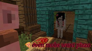 cozy mobs episode 1:Even mobs want pizza 🍕 🧟‍♂️ | mcpe shortmovie | silent | minecraft |