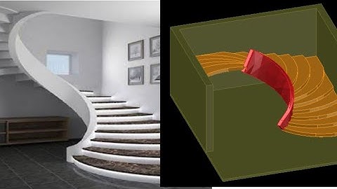 Autocad 3d spiral staircase design in Autocad 2017