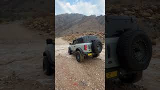 Checking Water Depth Before Crossing, Bronco Wildtrak Sasquatch In Oman