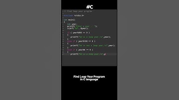 Find Leap year in c program ↔️ #coding #video #shorts