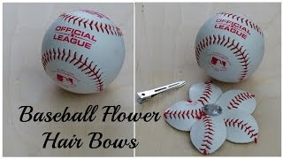 DIY Crafts: How To Make A Baseball Flower Hair Bow