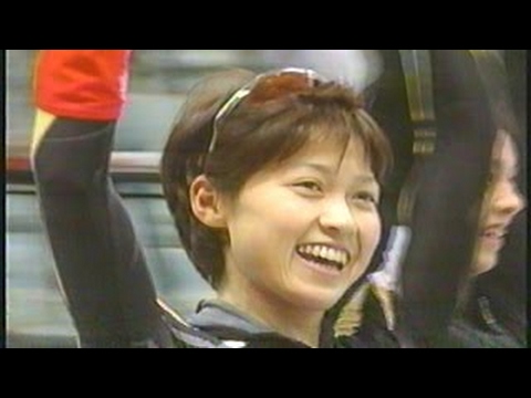 岡崎朋美 銅メダル' 98年長野五輪 スピードスケート女子500m