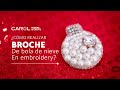 🎅CÓMO CREAR UN BROCHE DE BOLA DE NIEVE EN EMBROIDERY - PASO A PASO 🎅