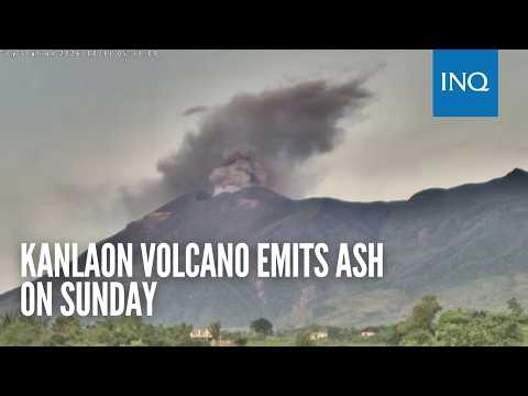 Kanlaon Volcano emits ash on Sunday