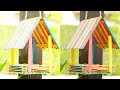 How to Make a BirdHouse With Popsicle Sticks/ Easy Icecream Sticks Bird Feeder