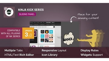 Ninja Kick: Sliding Panel for WordPress | Codecanyon Scripts and Snippets
