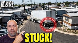 Truck Stuck in Trailer Park | Bonehead Truckers