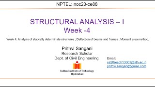 Structural Analysis - 1, noc23-ce88 NPTEL Tutorial (week -4)