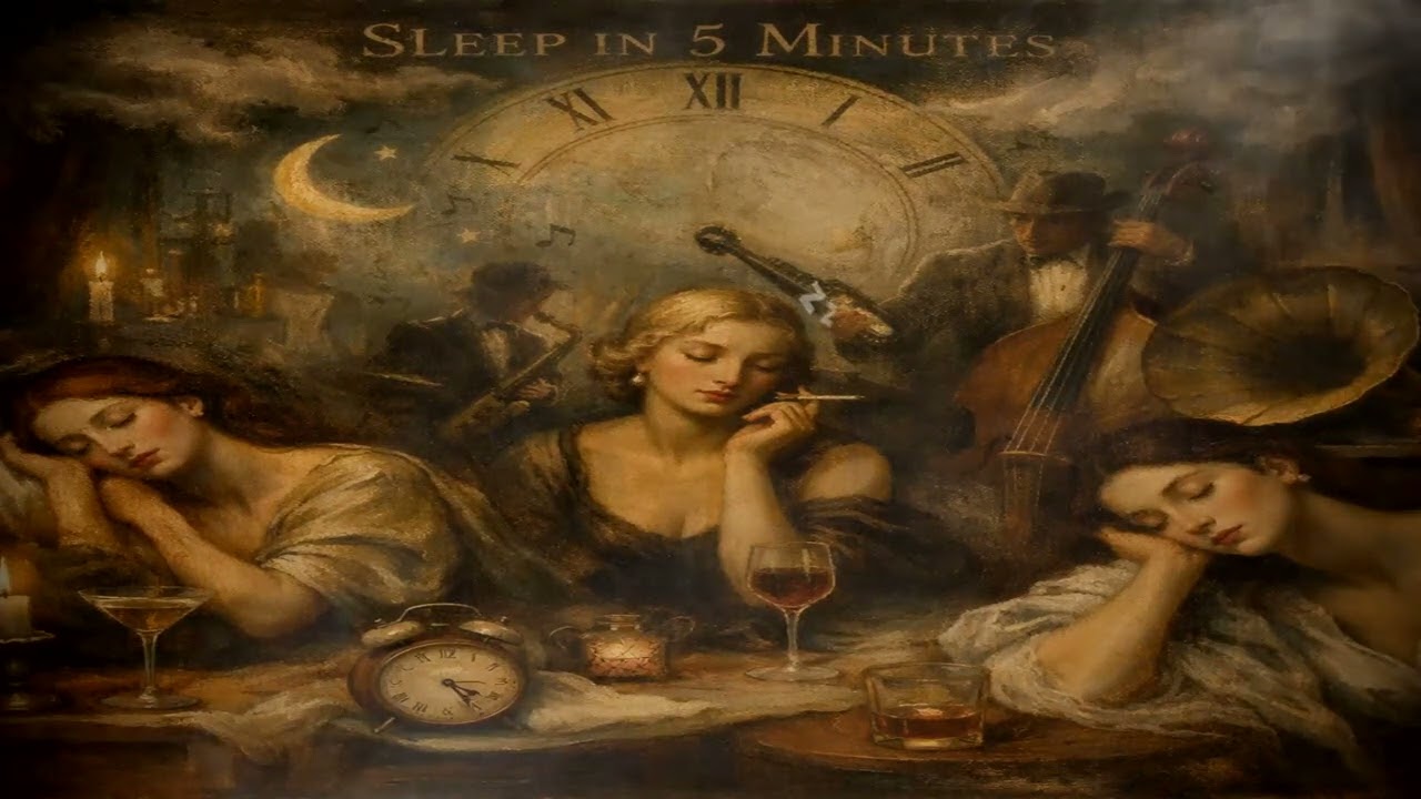 🎷 Vintage Night Ambience - Jazz Piano | Sleep in 5 Minutes 🌙