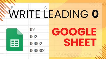 How to Add Leading Zero before Number in Google Sheets