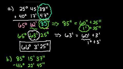 Adding and Subtracting Values in Degrees, Minutes, Seconds