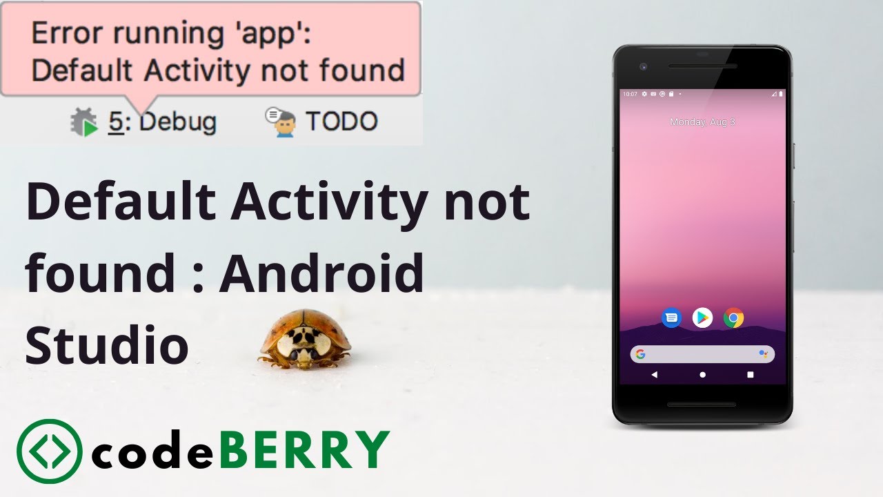 Default Activity Not Found In Android Studio