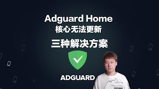 Adguard Home无法更新核心，三种解决方案，任选其一。