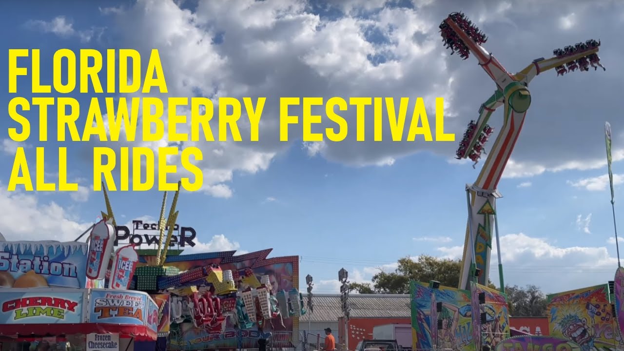 FL Strawberry Festival ALL Rides, Coasters, Flats, OffRides YouTube