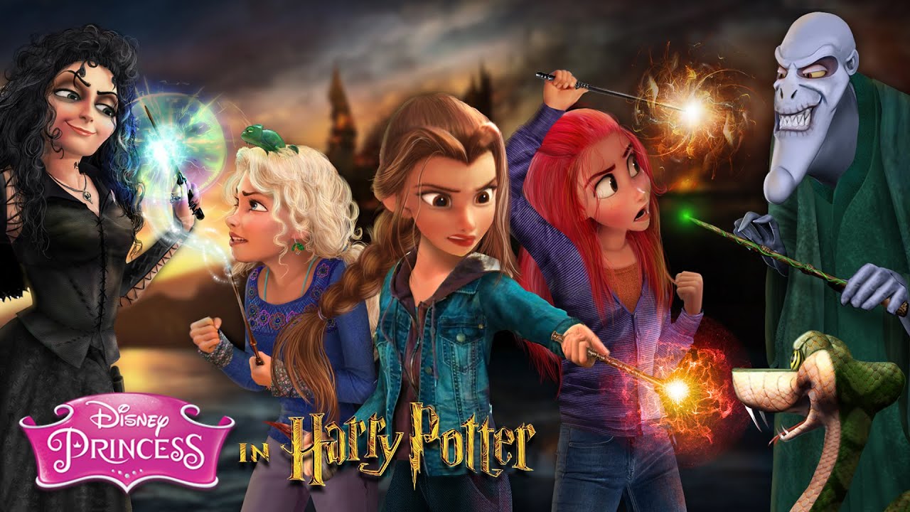 Disney Princesses in Harry Potter They protect Hogwarts and ...