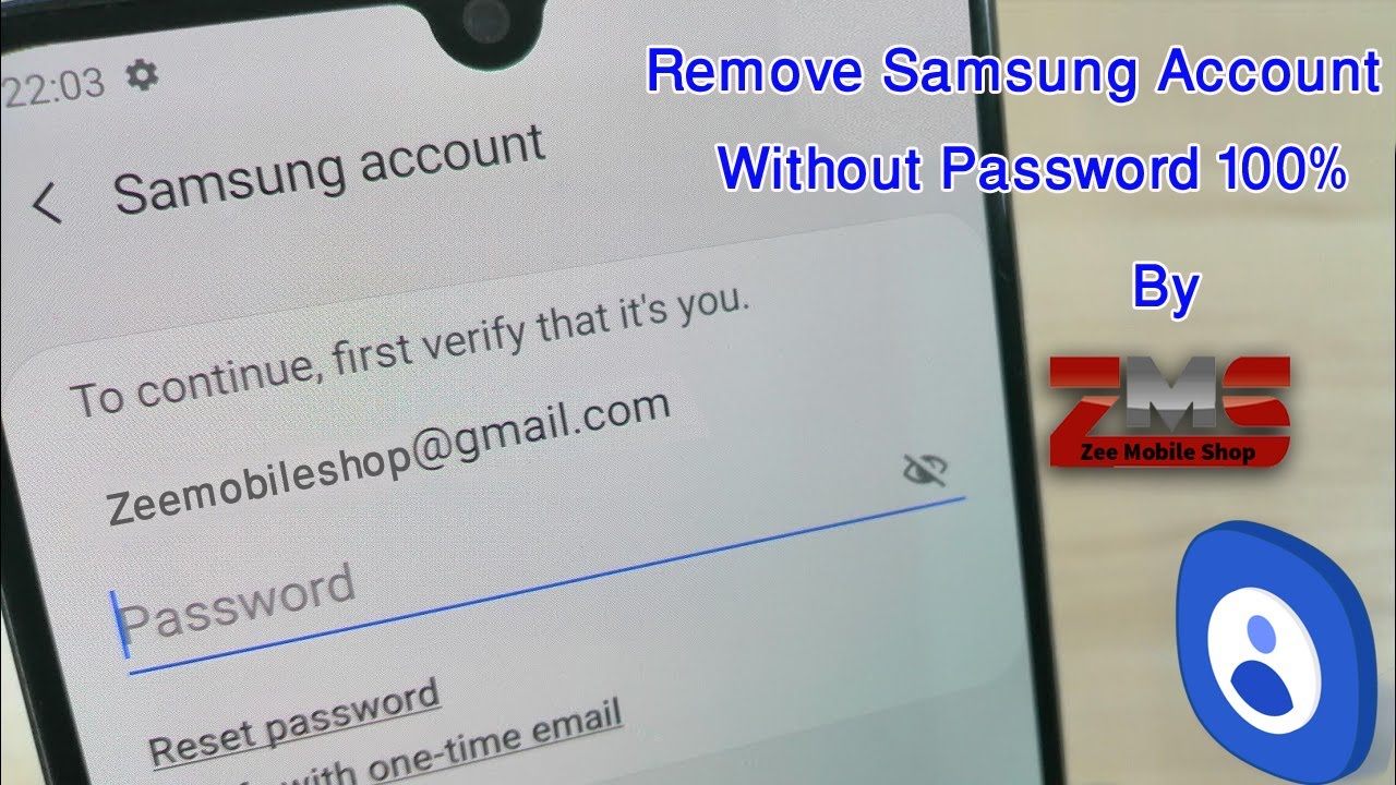 remove samsung account without password