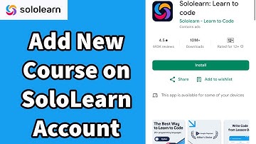 How to Add a New Course on SoloLearn App? Insert a New Course on SoloLearn App on Android 2024
