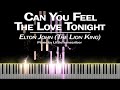 Elton John - Can You Feel the Love Tonight (Piano Cover) From The Lion King by LittleTranscriber