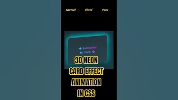 ✨How to Create 3D Neon Glass Card Effect in HTML & CSS ✨#coding #shorts
