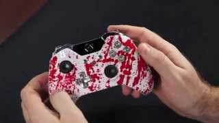 "Blood Splatter 9mm Bullet Buttons" Xbox ONE Custom Modded Controller - COD "AW" & "Battlefield"