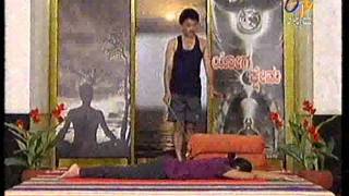 416 Shoulder Exercise With Lying On The Stomach,Stretching The Hands Upwards