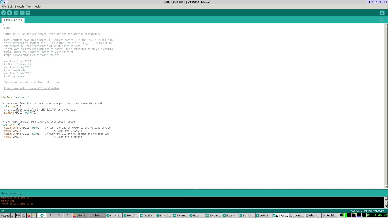 A Heltec CubeCell Board Blinking an LED - YouTube