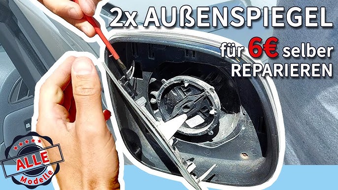 🇩🇪 Spiegelglas tauschen - Außenspiegel div. Golf 4, Passat, etc. 