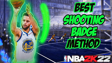 THE FASTEST METHOD TO GET ALL YOUR SHOOTING BADGES IN NBA 2K22 PLUS THE A.I STEP BACK CHEESE!!!!!!