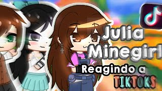 Júlia Minegirl e Vitória Mineblox reagindo a tik toks•, gacha club•