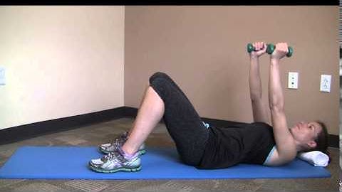 Supine Scapular Protraction om Flexion With Dumbbells