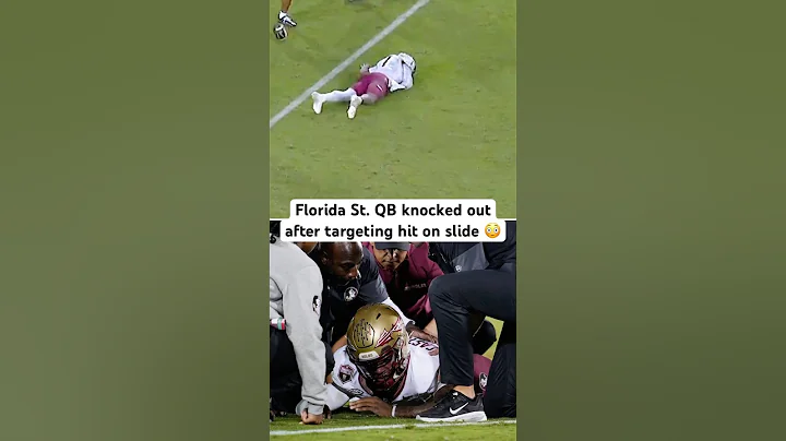 Stanford S Mitch Leigber was ejected after this hit that KO’d Tommy Castellanos 😳 #fsu #cfb #viral