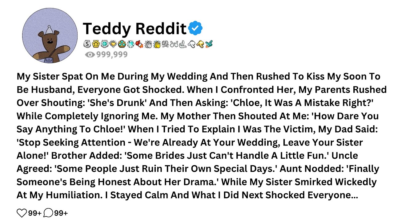 My Sister Spat On Me During My Wedding And Then Rushed To Kiss My Soon To Be Husband, Everyone.....