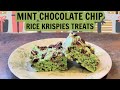 MINT CHOCOLATE CHIP Rice Krispies Treats Recipe!  #LeighsHome