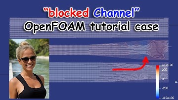 OpenFOAM CFD Tutorial case: #blockedChannel  - #pimplefoam #incompressible #laminarflow