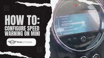 How to configure speed warning on MINI