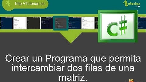 arrays -- visualStudio c#(intercambiar filas matriz)