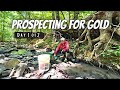 Gold prospecting creek gold sluicing for gold