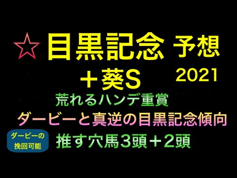 【競馬予想】 目黒記念 2021 予想 葵ステークス