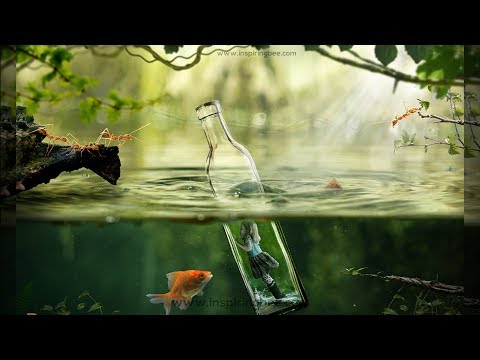 Amazing Photoshop manipulation Tutorial : Life Inside Bottle | Surreal Girl Underwater Scene