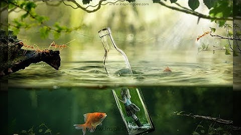 Amazing Photoshop manipulation Tutorial : Life Inside Bottle | Surreal Girl Underwater Scene