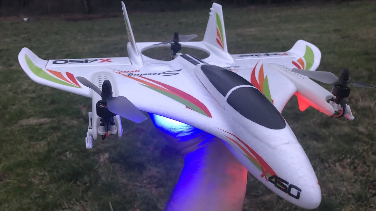 XK X450 VTOL RTF Unboxing and Test Flight Review Part 1 - YouTube