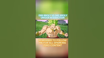 BROLY DBS VS BROLY DBZ UNQIUE INTERACTION #dragonball #sparkingzero #broly